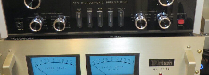 Listening to a McIntosh MC2300 repaired and restored by Bob the Tech Audio