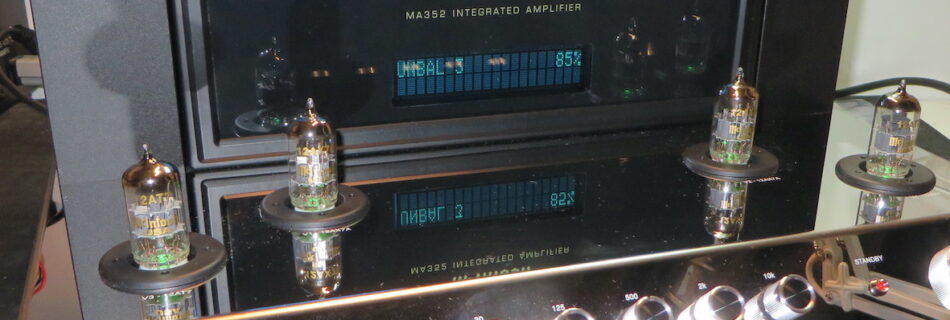McIntosh MA352 under test after repair at Bob the Tech Audio