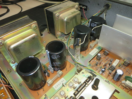 Bob the Tech updated the main B+/- power supply capacitors