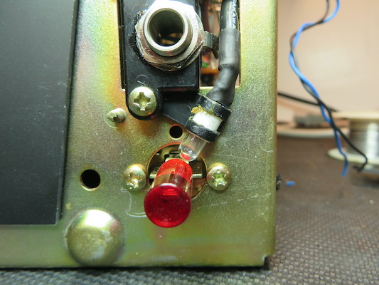 Replacement power switch lamp installed by Bob the Tech