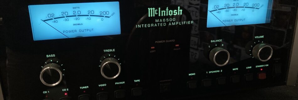 Listening to a McIntosh MA6500 repaired and with brand new glass