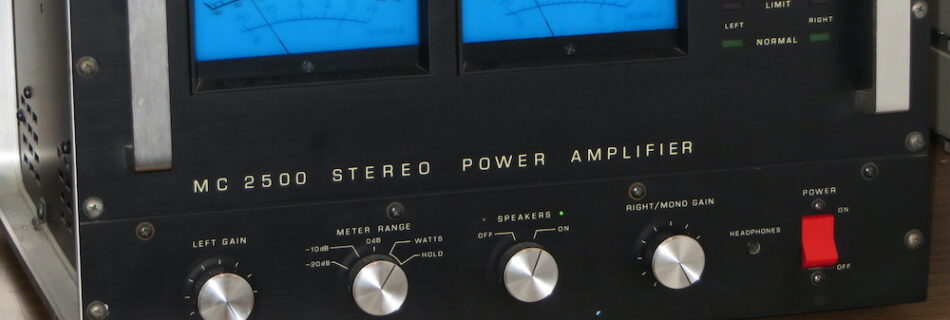Listening to this McIntosh MC2500 after repair at Bob the Tech Audio