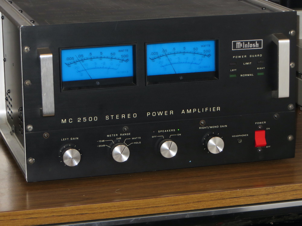 Listening to this McIntosh MC2500 after repair at Bob the Tech Audio